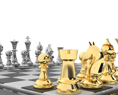 Chess concept. 3D illustration. 3D CG. High resolution.の写真素材