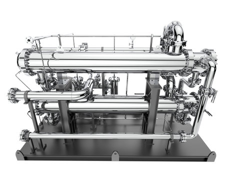 3d model of industrial equipment isolated on white background. High resolution
