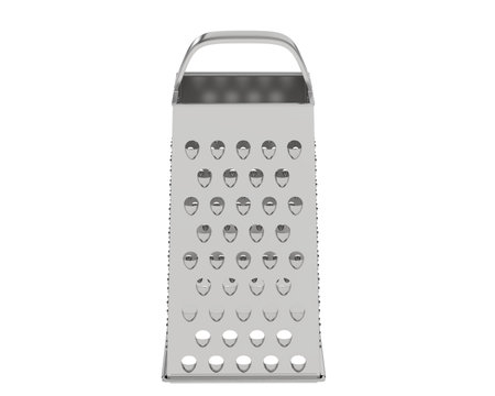 Metal grater isolated on white background. 3d rendering. High resolution image.の写真素材