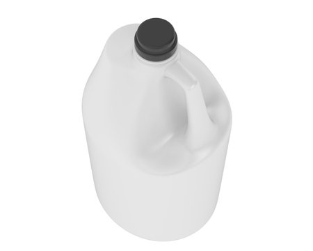Plastic bottle of milk on a white background. 3d rendering.の写真素材