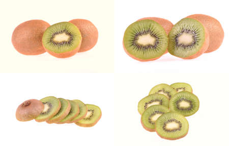kiwi on white backgroundの写真素材