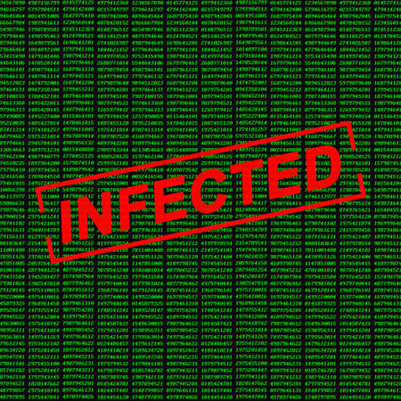 infected computerの写真素材