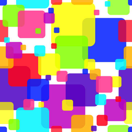 Seamless abstract colorful geometric background. Multicolored pattern of squares. Vector illustration.のイラスト素材