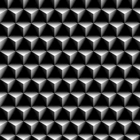 Seamless abstract monochrome background of the cubes.の写真素材
