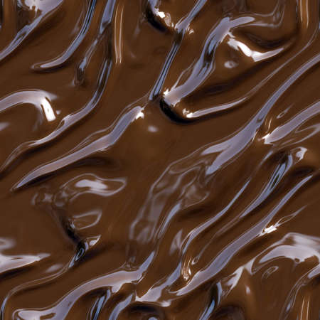 Seamless texture of chocolate. Abstract background of melted chocolate.の写真素材