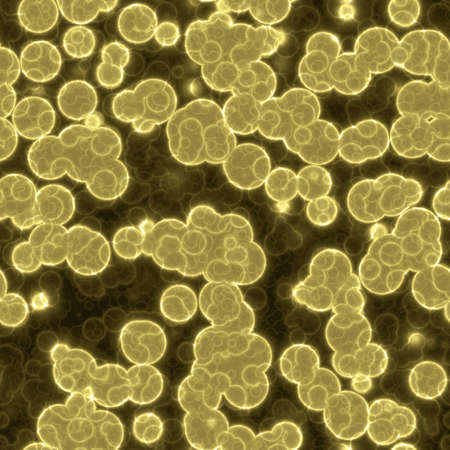 Organic cells under a microscope. Illuminated basteria or organic cells. Seamless background or...