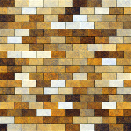 Brown bricks. Texture of a multicolor brick wall. Seamless background.