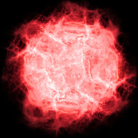 Star type red dwarf. Star in deep space. Big hot gas giant.の写真素材