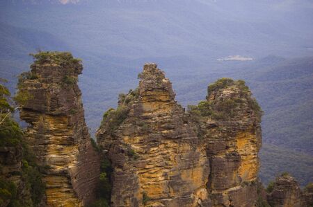 The Three Sisters mountainsの写真素材