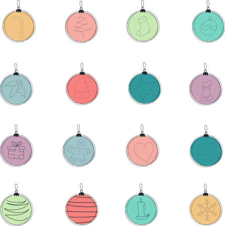 Library for Christmas decortatiomのイラスト素材