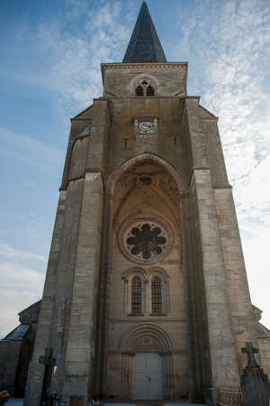 Tower of an old cathedral burgundyのeditorial素材