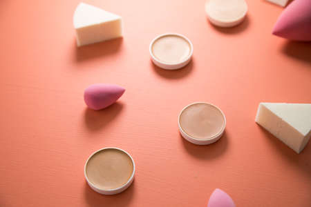 Make up sponges, beauty blender and camouflage pansの写真素材