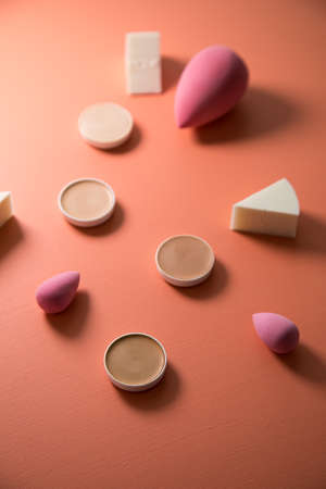 Make up sponges, beauty blender and camouflage pansの写真素材