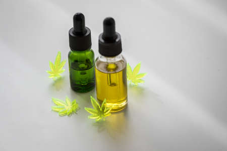 Cannabis marijuana hemp CBD oil as pain killer and medical therapyの写真素材