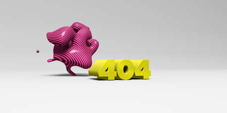 404 - 3D rendered colorful headline illustration.  Can be used for an online banner ad or a print...