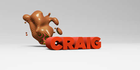 CRAIG - 3D rendered colorful headline illustration.  Can be used for an online banner ad or a print...