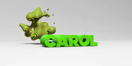 CAROL - 3D rendered colorful headline illustration.  Can be used for an online banner ad or a print postcard.の写真素材
