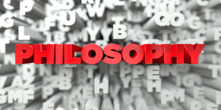 PHILOSOPHY -  Red text on typography background - 3D rendered royalty free stock image. This image can be used for an online website banner ad or a print postcard.の写真素材