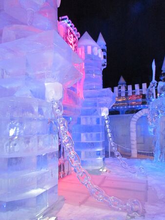 Castle carved in iceの写真素材