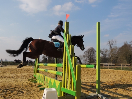 jump obstacle to ridingの写真素材