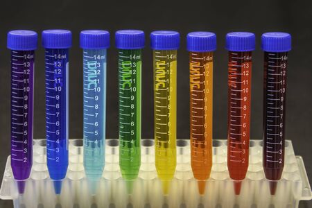 Test tubes in a biology laboratoryの写真素材