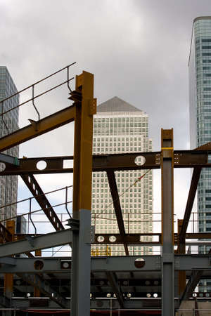 Construction site in Canary Wharf London