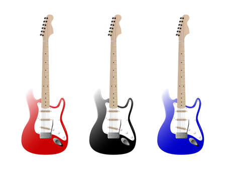 Set of 3 guitars. Available in jpeg and eps8 formats.のイラスト素材