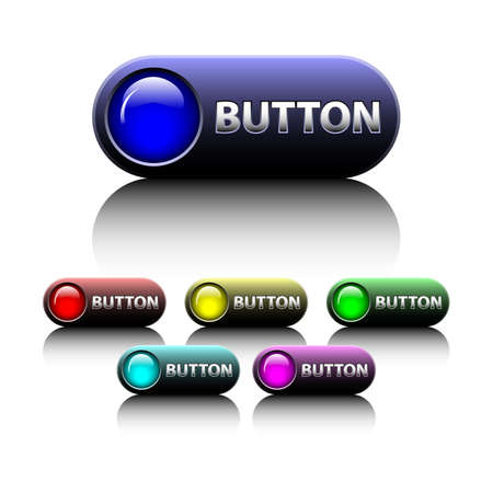 Differnt colour buttons available in both jpeg and eps8 formatのイラスト素材