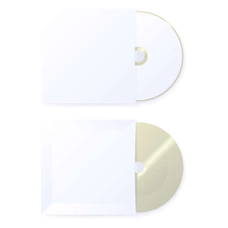 Blank CD showing the front and the back. Available in both jpeg and eps8 format.のイラスト素材