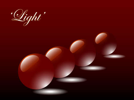 Illustrration showing light reflecting through red balls. Available in jpeg and eps8 formats.のイラスト素材