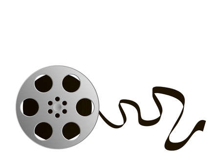 Illustration of a film reel. Available in jpeg and eps8 formats.のイラスト素材