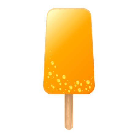 Illusration of an orange ice lolly. Available in jpeg and eps8 format.のイラスト素材