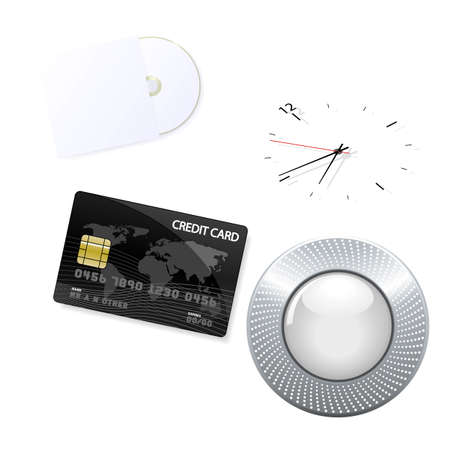 Set of 4 random objects. Available in both jpeg and eps8 formats.のイラスト素材