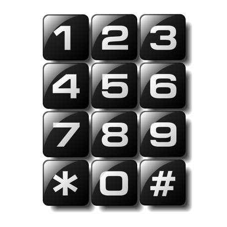 Telephone keypad design available in both jpeg and eps8 format.のイラスト素材