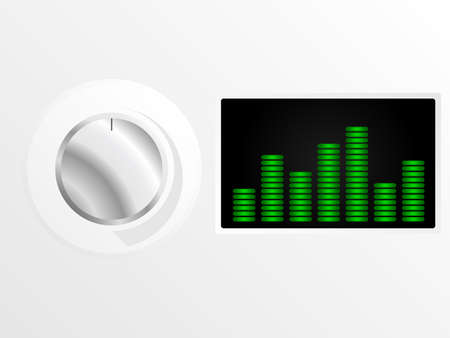 Illustration of a volume control. Available in both jpeg and eps8 formats.のイラスト素材
