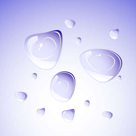 Set of water drops. Available in jpeg and eps8 formats.のイラスト素材