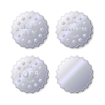 Set of 4 shiny web icons. Available in both jpeg and eps8 formats.のイラスト素材