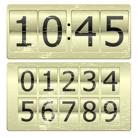 Set of numbers for use as a clock or counterのイラスト素材