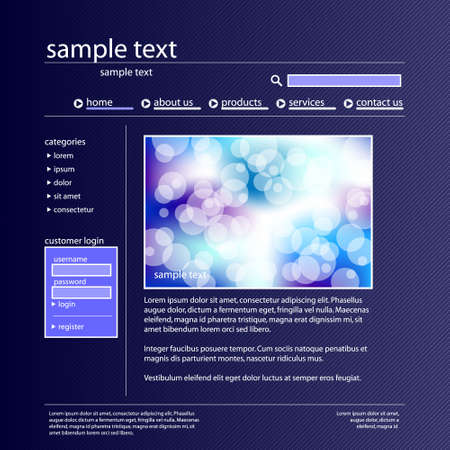 Website design with various componentsのイラスト素材