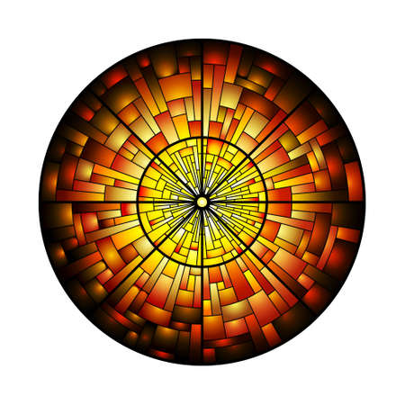 Illustration of a stained glass windowのイラスト素材