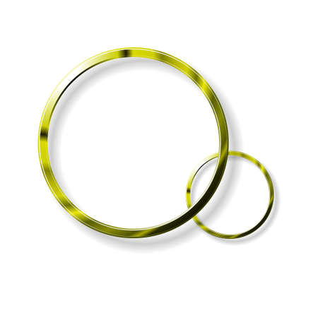 Two gold circles in eps10 format. Transparencies used in screen and multiply modes.のイラスト素材