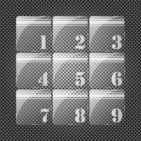 Illustration of glass on metal . Transparencies used in screen and multiply modes.のイラスト素材