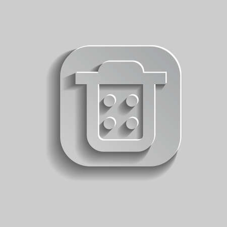 Application icon design in grey.のイラスト素材