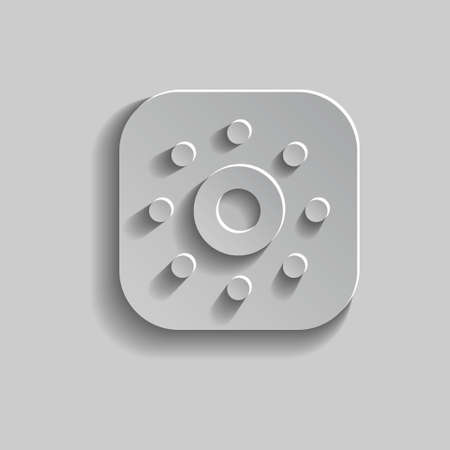Application icon design in grey.のイラスト素材