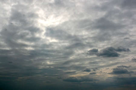 Dark clouds appearing before the storm begins.の写真素材