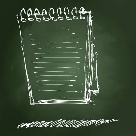 Hand drawn sketch of a note padのイラスト素材