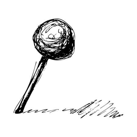 Hand drawn sketch of a map pinのイラスト素材