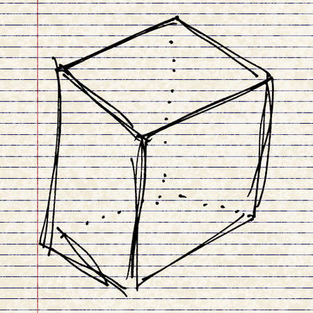 Hand drawn cartoon style box designのイラスト素材