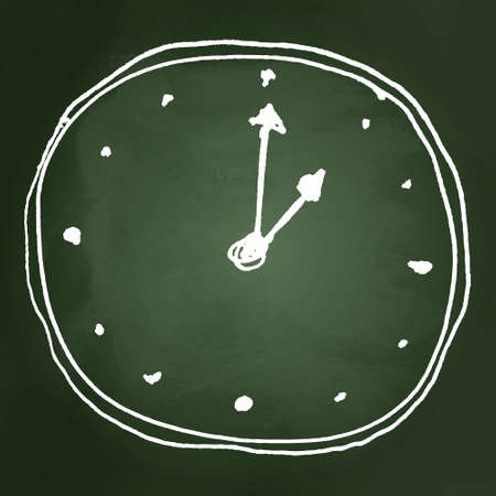 Hand drawn cartoon style clock design