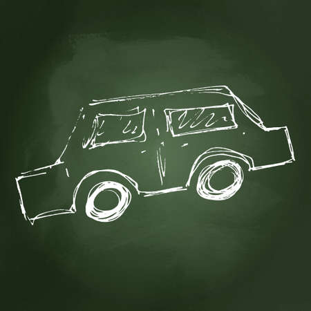 Hand drawn cartoon style car designのイラスト素材